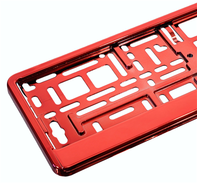 91562 Podložka pod SPZ RED metallic
