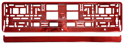 91562 Podložka pod SPZ RED metallic