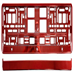 91562 Podložka pod SPZ RED metallic
