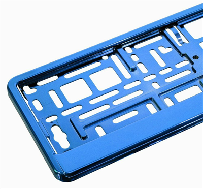 91563 Podložka pod SPZ BLUE metallic