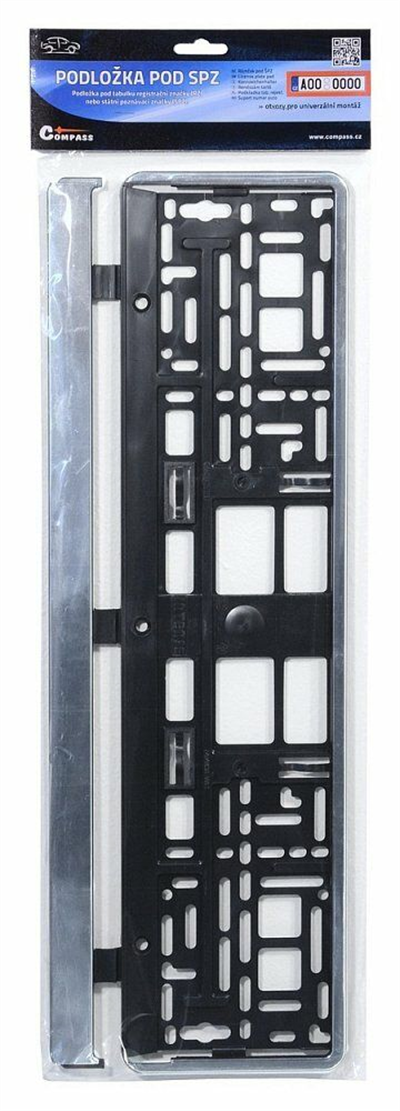 91566 Podložka pod SPZ CHROM STRIP