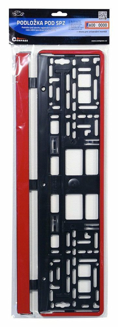91568 Podložka pod SPZ RED STRIP