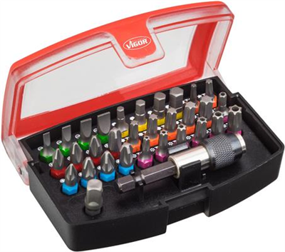 VIGOR V5019 sada, skrutkovac-nadstavec(Bits)