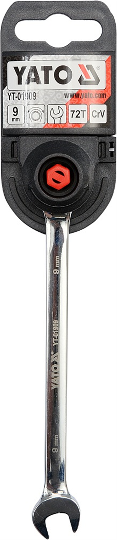 Kľúč očkoplochý račňový 9 mm