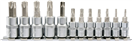 YATO YT-04332 Sada bezpečnostných bitov Torx 12 ks (CrV 6150)