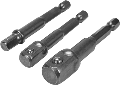 Súprava adaptérov 3ks HEX 1/4, 3/8, 1/2