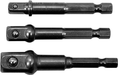 Súprava adaptérov 3ks HEX 1/4, 3/8, 1/2