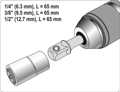 Sada adaptérov SDS+ 1/4