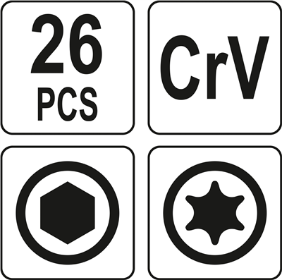 Sada kľúčov HEX 26ks