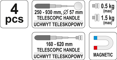 Kontrolná súprava (zrkadlo + magnetická pätka)