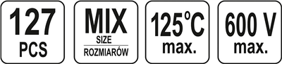 Bužírky zmršťovacie sada 127 ks