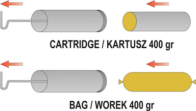 Páková mazacia pištoľ 500 cm3 na kartuše
