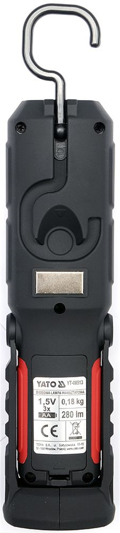 Montážna lampa 8 + 1 LED, háčik + magnet