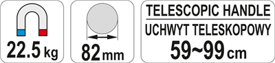 Teleskopická magnetická pätka