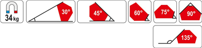 Magnetický zvárací uholník 34 kg