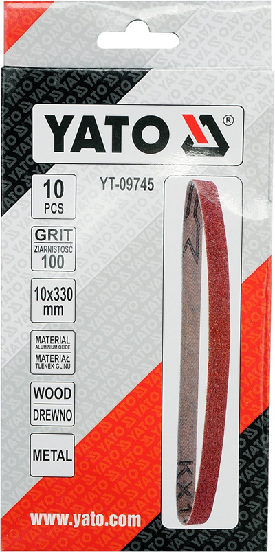 Brúsny pás P100, 10x330mm 10ks