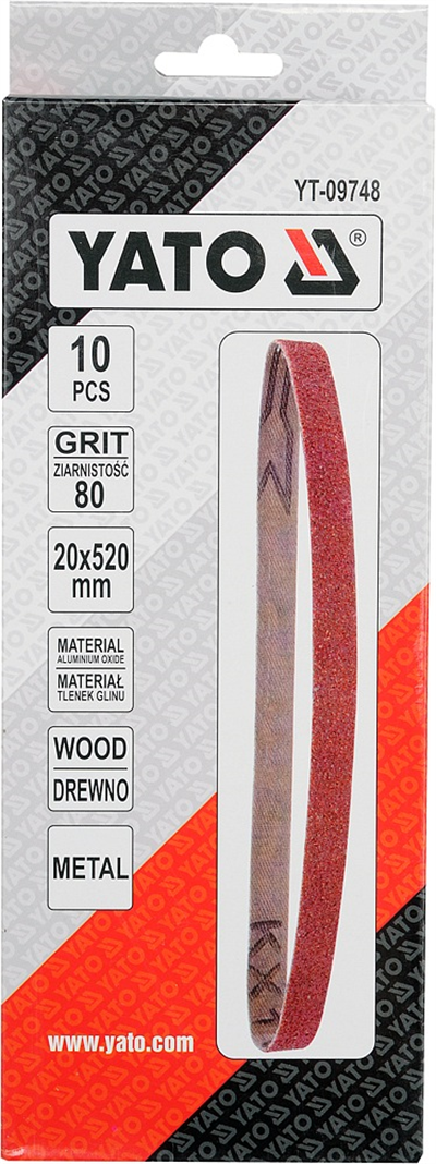 Brúsny pás P80, 20x520mm 10ks
