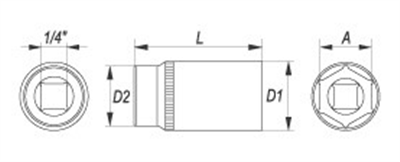 Nadstavec 1/4 