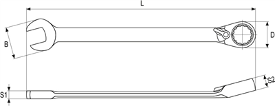 Ráčnový kľúč 28 mm