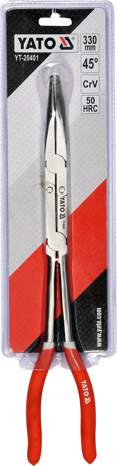 Kliešte zahnuté 330 mm 45°