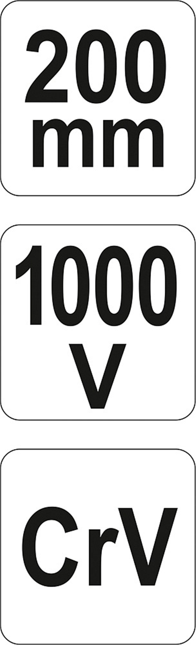 Priame predĺžené kliešte VDE 200 mm (1000 V)