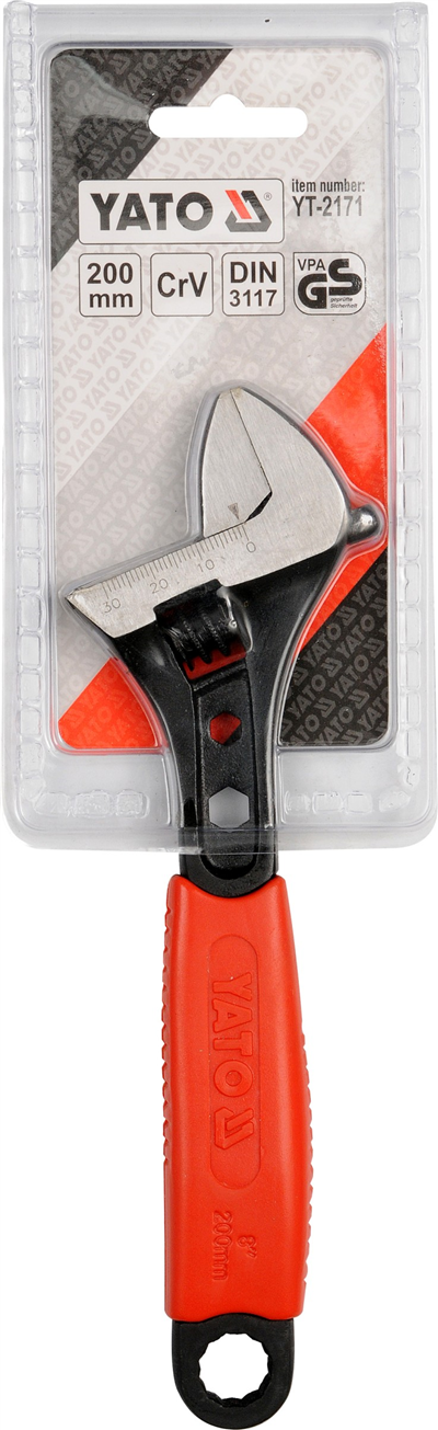 Nastaviteľný kľúč 200 mm CrV