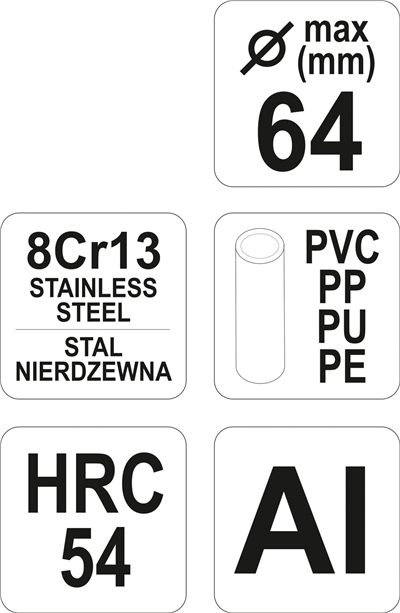 Nožnice na PVC 64 mm