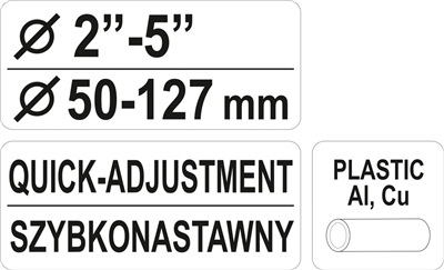 Rezák na rúry 50 - 127 mm PVC, Al, Cu