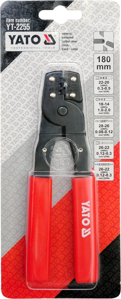 Kliešte na konektory 180 mm ( YT-2255 )