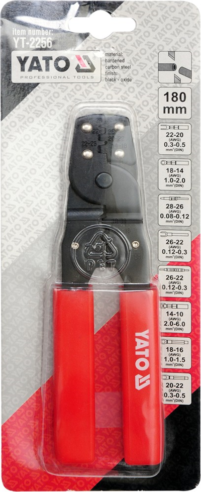 Kliešte na konektory 180 mm (YT-2256)