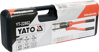 Krimpovacie kliešte na koncovky káblov Al 16-240 mm2, Cu 16-300 mm2, 470 mm