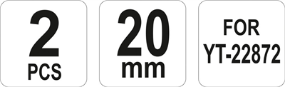 Náhradné čepele pre hydraulické kliešte YT-22872 20 mm