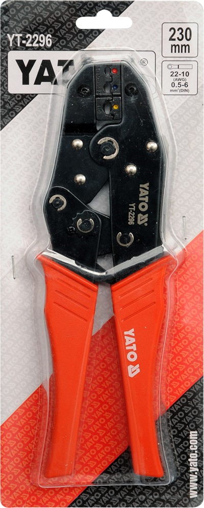 Kliešte na konektory 230 mm, 22-10 (AWG), 0,5-6,00 mm2