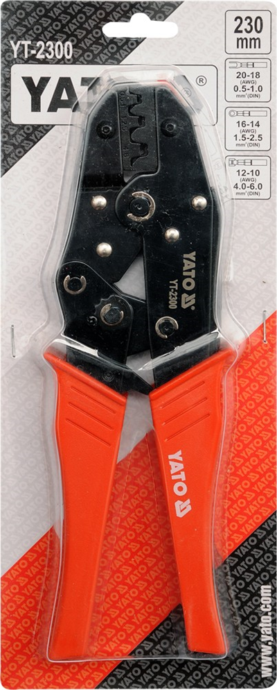 Kliešte na konektory 230 mm, 20-18 (AWG), 0,5-6,00 mm2