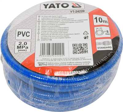PVC vzduchová hadica 8 mm, 10 m