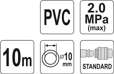 PVC vzduchová hadica 10 mm, 10 m