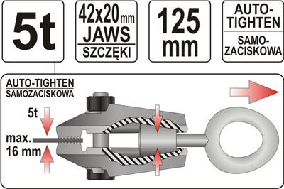 Samosvorka na ťahanie 5 t 125 mm