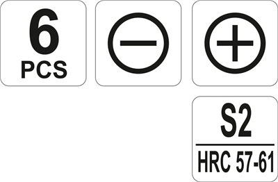 Sada jemných skrutkovačov 6ks, 1.4,2,2.4, PH00, PH0, PH1