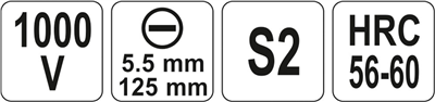 Šroubovák plochý 5.5 x 125 mm izolovaný 1kV