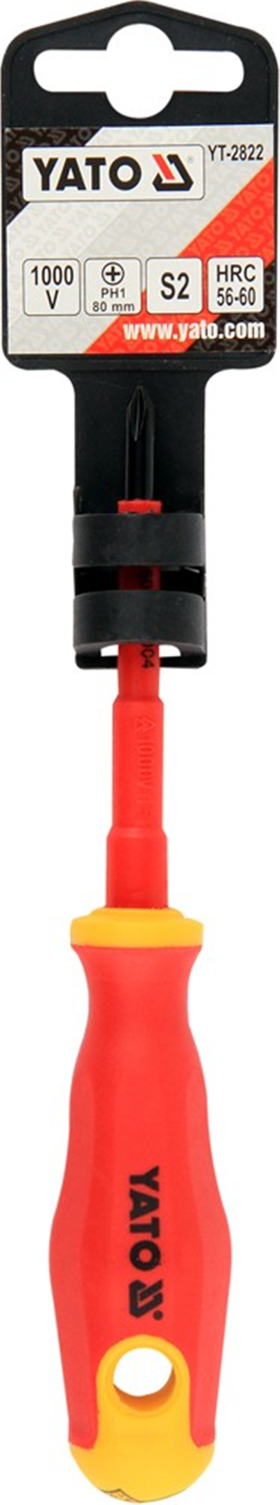 Šroubovák křížový PH1 x 80 mm izolovaný 1kV