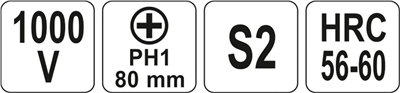 Šroubovák křížový PH1 x 80 mm izolovaný 1kV