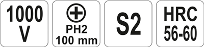 Šroubovák křížový PH2 x 100 mm izolovaný 1kV