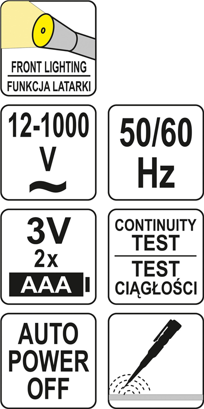 Indukčná skúšačka napätia 12-1000 V