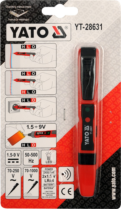 Skúšačka napätia 70-1000V , 1,5-9V =