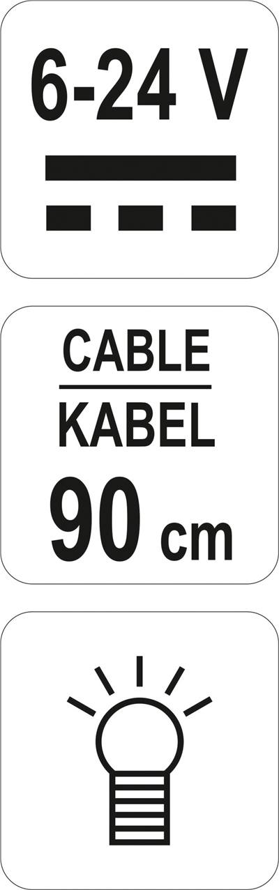 Skúšačka napätia 6-24V kábel 90cm