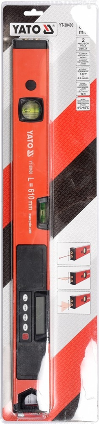 Digitálna vodováha 610 mm s laserom