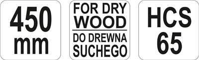 List na suché dřevo do obloukové pily 450mm