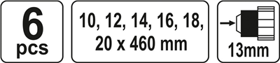 Sada vrtákov do dreva v tvare hada 10.12.14.16.18.20 dĺžka 460 mm