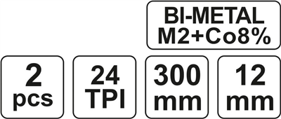 List pílový na železo 300 mm 2 ks Bi-Metal + Co8%