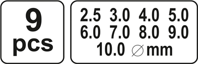 Sada dierovačov na kožu 9 ks